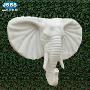 Marble Elephant Head Wall Ornament, JS-OM025