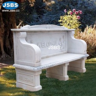 Large White Marble Bench, JS-T008