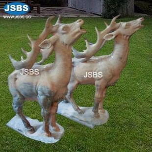 Marble Deer Sculpture, Marble Deer Sculpture