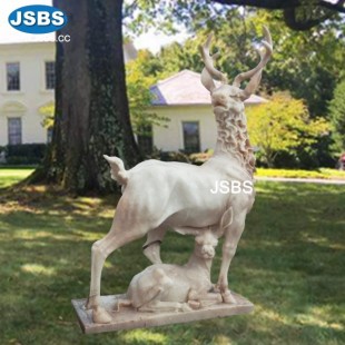 Marble Deer Sculpture, Marble Deer Sculpture