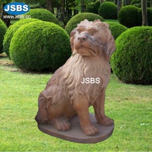 Red Marble Dog Sculpture, Red Marble Dog Sculpture