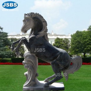 Antique Marble Horse Sculpture, JS-AN178