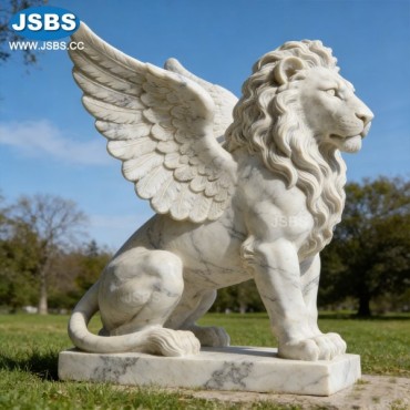 White Marble Griffon Sculpture, JS-AN231