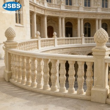 Cream Marble Leaf Handrail, JS-BS086