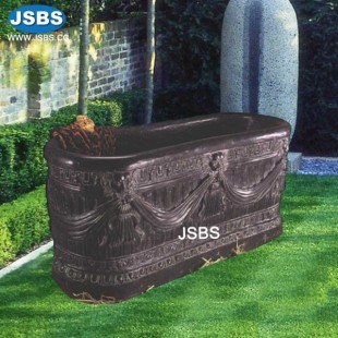 Black Bathroom Marble Bathtub, JS-BT003