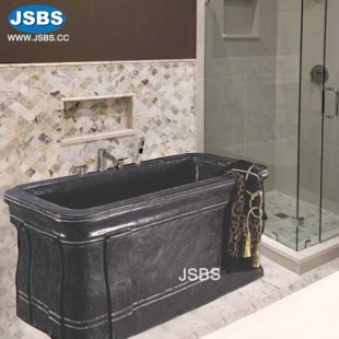 Black Marble Rectangle Bathtub, Black Marble Rectangle Bathtub