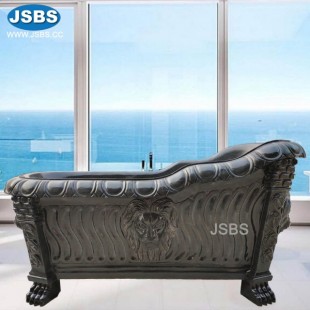 Black Marble Lion Head Bathtub, JS-BT041