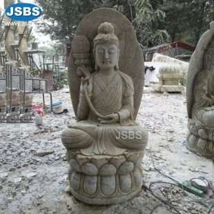 Antique Buddha Sculpture in Pair, JS-CN035