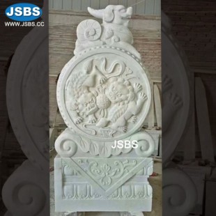 White Marble Chinese Door Drum, JS-CN006