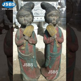 Chinese Colored Maid Statues, JS-CN013