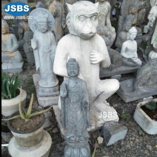Stone Sitting Monkey Statue, JS-CN020