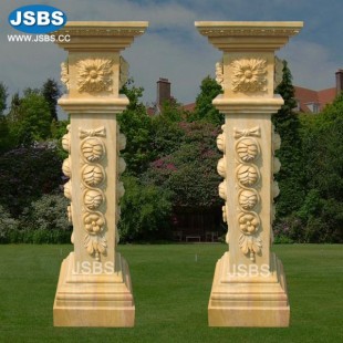 Beige Pedestal Columns, Beige Pedestal Columns