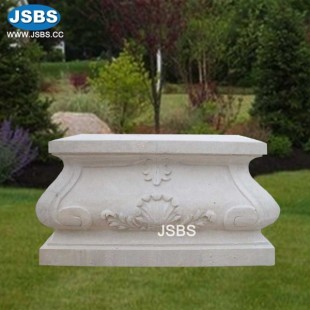 Carved Marble Pedestal, Carved Marble Pedestal