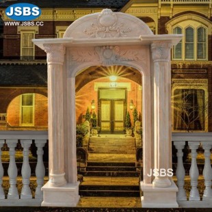 Red Marble Column Door Frame, JS-D061