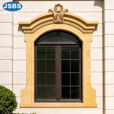 Custom made cream marble window Frame, JS-C097