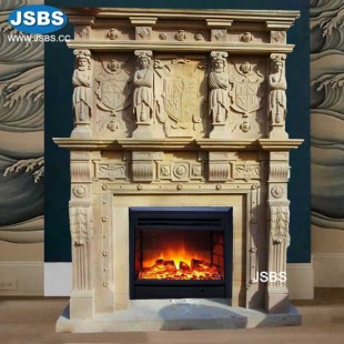 Elegant Cream Marble Fireplace Overmantel, Elegant Cream Marble Fireplace Overmantel