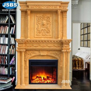 Lion Head Double Fireplace, JS-FP123