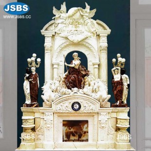 Top Selling Luxurious Statue Overmantel, JS-FP168