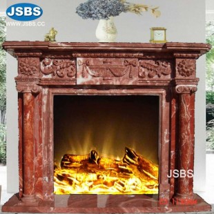 Chicken Blood Marble Fireplace, JS-FP041