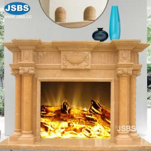 Classical Yellow Fireplace Decor, JS-FP194