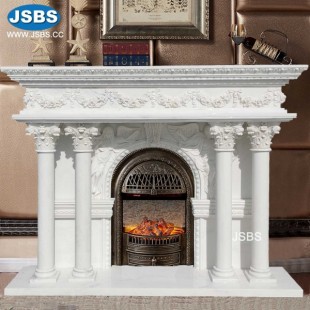 Angel Column Pillar Fireplace Mantel, JS-FP380