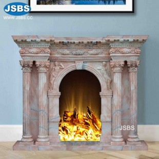 Four Pillar Marble Fireplace, Four Pillar Marble Fireplace