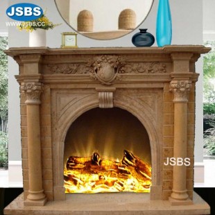 Luxury Estate Marble Fireplace , JS-FP241