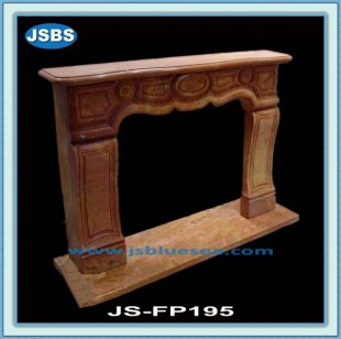 Antique Red Fireplace Frame, Antique Red Fireplace Frame
