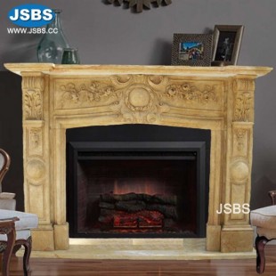 Beige Fireplace Mantel, JS-FP129