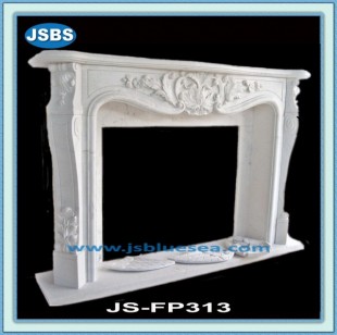 Classical White Fireplace Mantel, JS-FP313