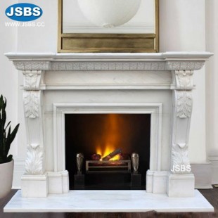 Classical White Fireplace Mantel, Classical White Fireplace Mantel