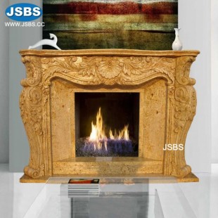 Custom Yellow Fireplace Frame, JS-FP156
