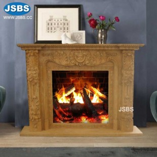 Dark Yellow Fireplace Mantel, Dark Yellow Fireplace Mantel