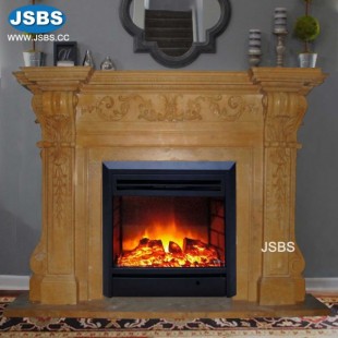 Dark Yellow Fireplace Mantel, JS-FP225