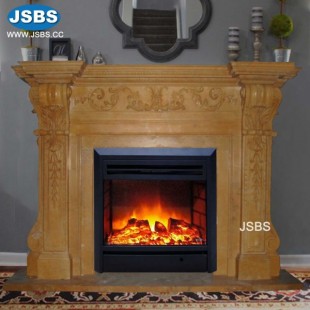 Dark Yellow Fireplace Mantel, Dark Yellow Fireplace Mantel