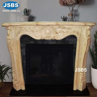 Egypt Cream Marble Fireplace, JS-FP149