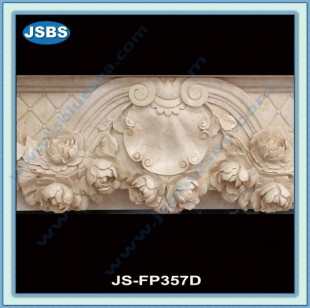 Engraving Cream Fireplace Mantel, JS-FP357D