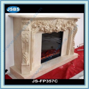 French Luxury Marble Fireplace, JS-FP357C