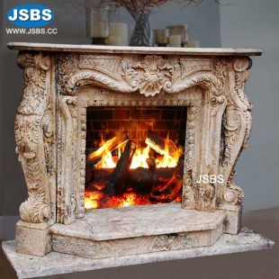Hot Selling Beige Fireplace Mantel, JS-FP211