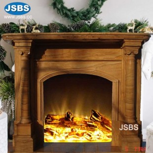 Hot Selling Yellow Fireplace Mantel, JS-FP007