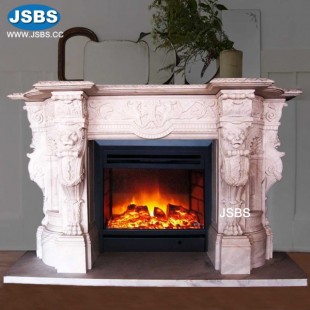 Lavish Decor Marble Fireplace , JS-FP282