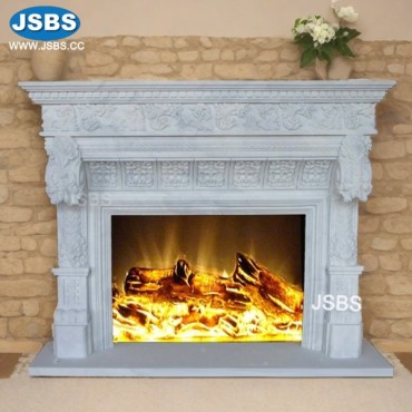 Nice White Marble Fireplace, Nice White Marble Fireplace