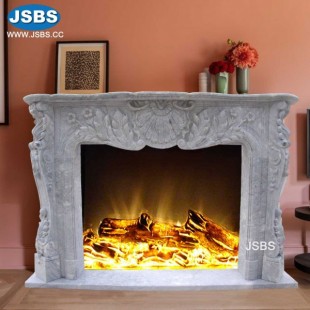 Ornate Fireplace Surround Carving, JS-FP089