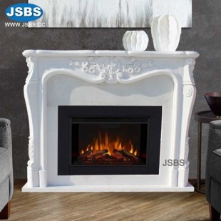 Pure White Fireplace Mantel, JS-FP133