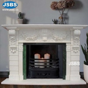 Pure White Fireplace Mantel, JS-FP152
