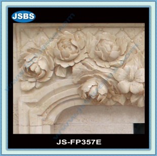 Top Selling Beige Marble Mantel , JS-FP357E