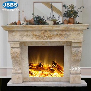 Top Selling Yellow Marble Fireplace, JS-FP236