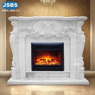 White Floral Fireplace Mantels, White Floral Fireplace Mantels