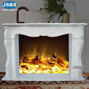 White Marble French Fireplace, White Marble French Fireplace