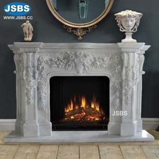 White Marble Regency Mantel, JS-FP070